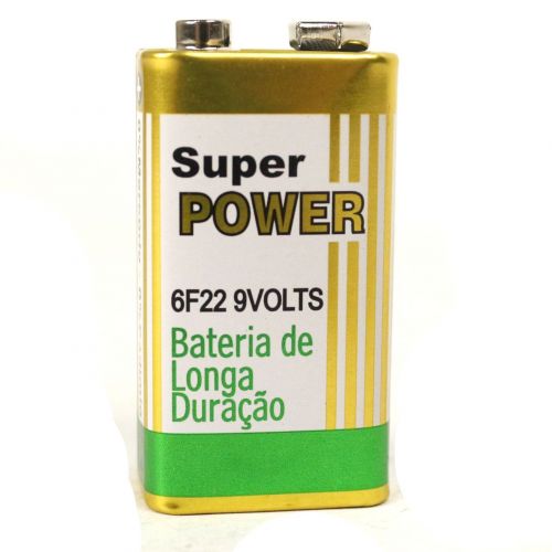 Bateria 9V da marca ALM em destaque